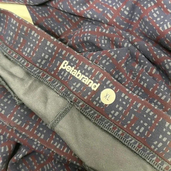 Betabrand Pants Pant Blue Stretch Yoga Dress Plaid Striped Women's Size XL - Picture 6 of 8